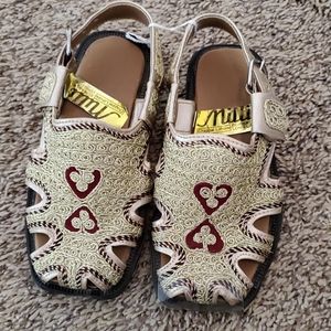 Gold Hand Made Peshawari Chappal / Shoes